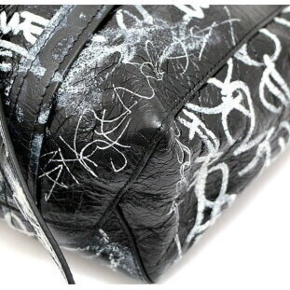 Balenciaga Graffiti Tote Bag Leather Black - Picture 3 of 6
